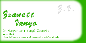 zsanett vanyo business card